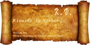 Kisszély Viktor névjegykártya